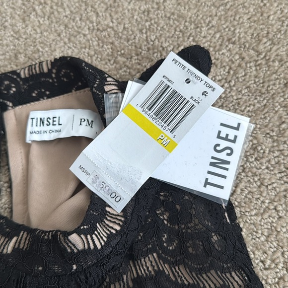 260M NWT TINSEL Lace Mock Neck Sleeveless Blouse - Size: PM - Picture 5 of 8